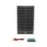 Panou solar monocristalin 30W 18V cu regulator 12/24V 10A Breckner