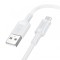 Cablu Date si Incarcare USB-A - microUSB Borofone BX111 Feliz, 18W, 1m, Alb