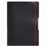 CAIET MY.BOOK FLEX A4 2X40F DICTANDO+PATRATELE NEGRU CU LOGO ROSU, Herlitz