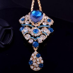 Colier fashion pandantiv Blue Crystal foto