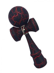 Kendama profesionala, Bila din lemn, Negru, Rosu, 50KD