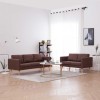 VidaXL Set de canapele, 2 piese, maro, material textil 276852
