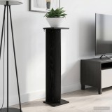 vidaXL Suport pentru plante Stejar Negru 25 x 25,5 x 100,5 cm 899628