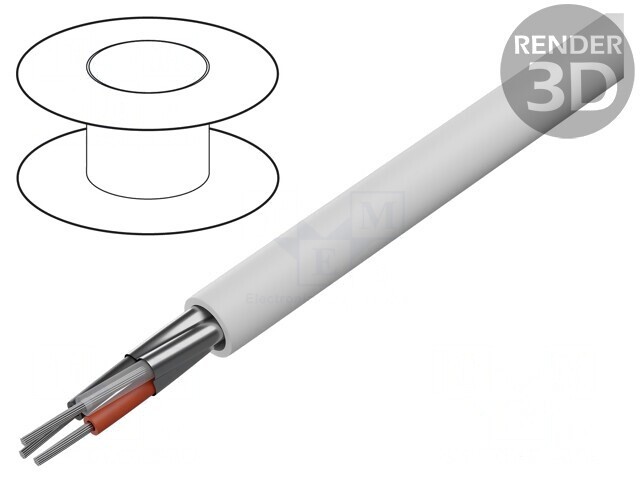 Cablu ecranat 3x22AWG 305m