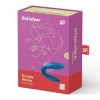 Vibrator cuplu Satisfyer Partner Double Whale, 2 motoare, silicon, reincarcabil, 7 functii, stimulare clitoris, vaginala si penis