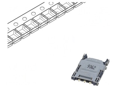 Conector pentru carduri Nano SIM 6 PIN SMT foto