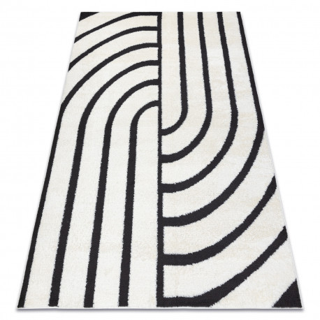 Modern covor MODE 8631 geometric crem / negru, 180x270 cm