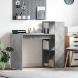 vidaXL Birou de scris Gri din beton Lemn stratificat cu finisaj din beton