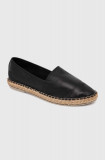 Answear Lab espadrile de piele culoarea negru