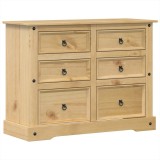 Cumpara ieftin Dulap cu sertare &bdquo;Corona&rdquo;, 112x48x91 cm, lemn masiv de pin