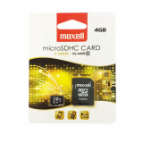 Card de memorie microSDHC 4 Gb, clasa 10, Maxell X-Series, cu adaptor