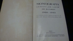 Monografia Liceului Gh. Lazar din Bucuresti-1860/1935 ex. numerotat 35din300 foto