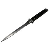 Briceag automat de vanatoare DEPOX&reg;, Italian Blade, Stiletto, otel inoxidabil, 24 cm, negru