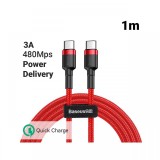 Cablu Type-C la Type-C Baseus Cafule Series Red
