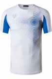 Tricou Sport Baieti Quick Dry, Maneci Scurte, Ideal pentru Golf, Tenis, Fitness, Alergare, Alb si Albastru, S (US) Albastru 84 CM