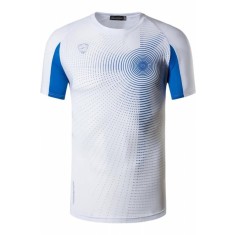 Tricou Sport Baieti Quick Dry, Maneci Scurte, Ideal pentru Golf, Tenis, Fitness, Alergare, Alb si Albastru, S (US) Albastru 84 CM