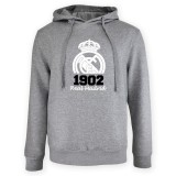 Real Madrid hanorac de bărbați cu glugă No21 Crest grey - M