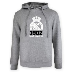 Real Madrid hanorac de bărbați cu glugă No21 Crest grey - M