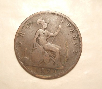 ANGLIA 1 PENNY 1879 foto