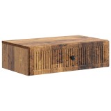 vidaXL Masă laterală montată pe perete Lemn vechi 59 x 34,5 x 17 cm 897983