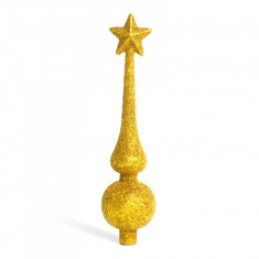 Ornament pt. vârful pomului de Crăciun - 18,5 cm, auriu 58062A