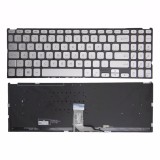 Tastatura Laptop, Asus, VivoBook 15 X512J, X512JA, X512JAU, X512JF, X512JP, X512U, X512UA, X512UB, X512UF, iluminata, argintie, layout US