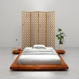 Cadru pat futon, stil japonez, 100 x 200 cm, lemn masiv acacia