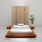 Cadru pat futon, stil japonez, 100 x 200 cm, lemn masiv acacia