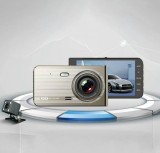 Camera Video de Bord, Auto, Prindere Ventuza, Camera Marsarier, Display LCD, Full HD, 1080p, 30FPS, Display 4 inch, Inregistrare in Bucla, Senzor G, 32GB, Double, Normal
