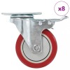Gossi roti pivotante, 8 buc., 100 mm
