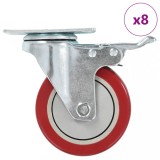 Gossi roti pivotante, 8 buc., 100 mm