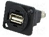 Conector {{Tip conector}}, colier (2 orificii), orificiu pentru &amp;#351;urub conic, pt. montare pe panou, CLIFF - CP30208NMB