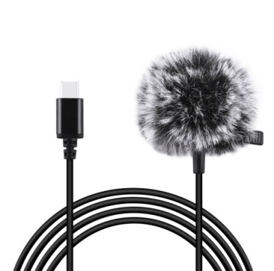 Microfon lavaliera Puluz PU425, 1.5m USB-C / Type-C INCOMPLET foto