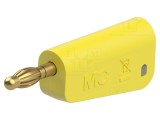 Conector de laborator banană 4mm, 32A, galben, aurit - ST&Auml;UBLI