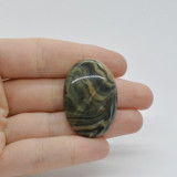 Cabochon jasp zebra verde 37x25x7mm c26