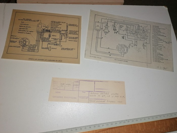 LOT SCHEME ELECTR GRIGORE PREOTEASA -SIMPSON 275 /SCHEMA MOTOCICLETA MZ 125/2