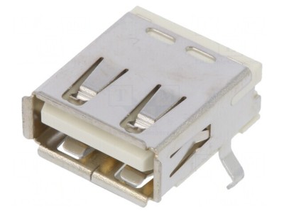 Soclu USB A PCB THT 90&amp;deg; Ecranat foto