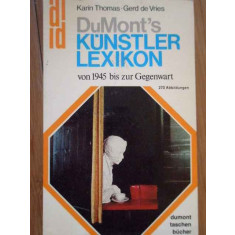Du Mont&#039;s Kunstler Lexikon Von 1945 Bis Zur Gegenwart - Karin Thomas Gerd De Vries ,285229