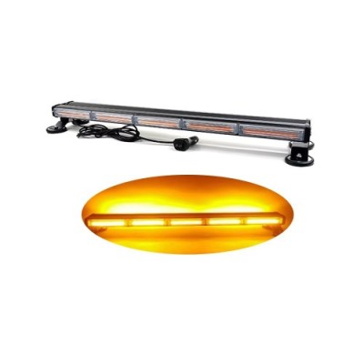 Rampa girofar proiector LED COB stroboscopic lumina portocalie 12-24V baza magnetica Cod: AS-COB-5-2S foto
