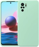 Husa Silicon Silk Touch compatibila cu Xiaomi Redmi Note 10 / 10s, interior catifea, Turcoaz, Oem