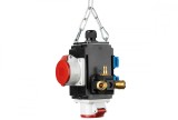 Distribuitor de energie suspendat 2 prize trifazice 400V 5 poli 16A IP44 si cu 2 prize monofazice schuko 16A IP44 cu conexiune la aer comprimat
