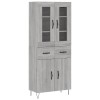 Dulap inalt, gri sonoma, 69,5x34x180 cm, lemn compozit