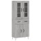Dulap inalt, gri sonoma, 69,5x34x180 cm, lemn compozit