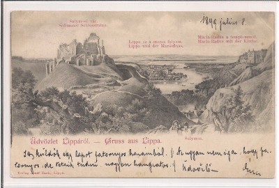 Carte postala circxulata in anul 1902 Lipova foto