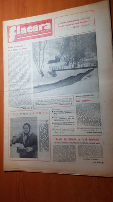 flacara 14 ianuarie 1983-cenaclul flacara,art. satul moisei si alunisul de mures foto