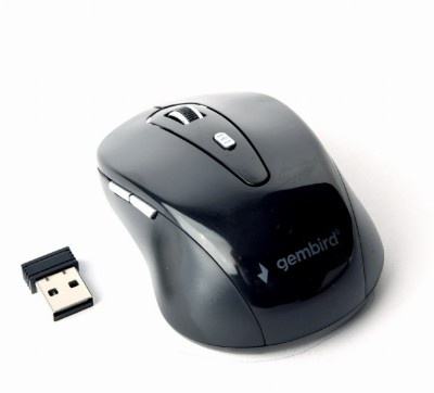 MOUSE GEMBIRD, PC sau NB, wireless, 2.4GHz, optic, 1600 dpi, butoane/scroll 6/1, , negru, &amp;quot;MUSW-6B-01&amp;quot; (timbru verde 0.18 lei) foto