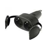 Cupla dubla cu pamantare IP44 pentru exterior /interior 16A 3680W Home NGA 02