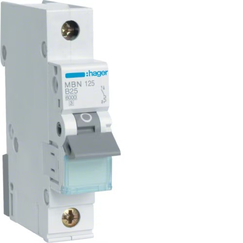 Siguranta automata 25A 1P 6ka B Hager MBN125
