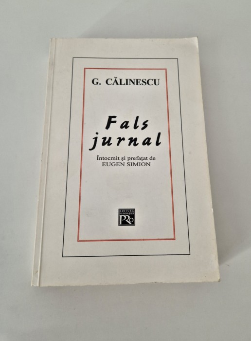 George Calinescu Fals jurnal