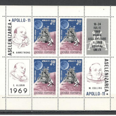 Romania.1969 Posta aeriana:Cosmonautica Apollo 11-Bl. YR.428